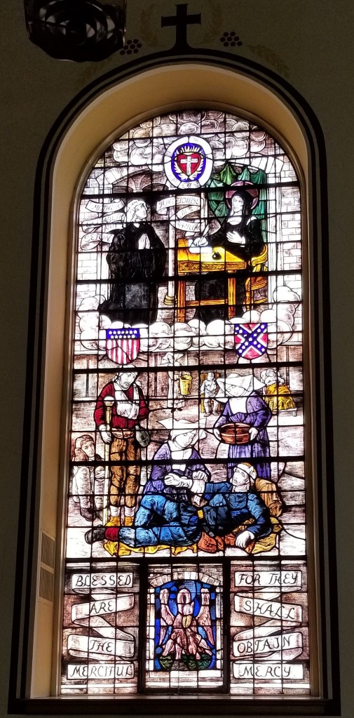 Memorial Window in Catholic Church